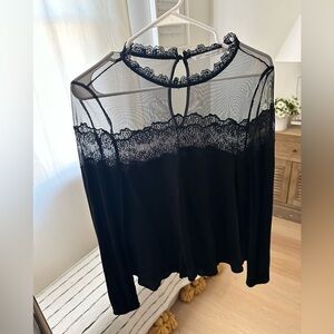 Zara mesh lace top size small